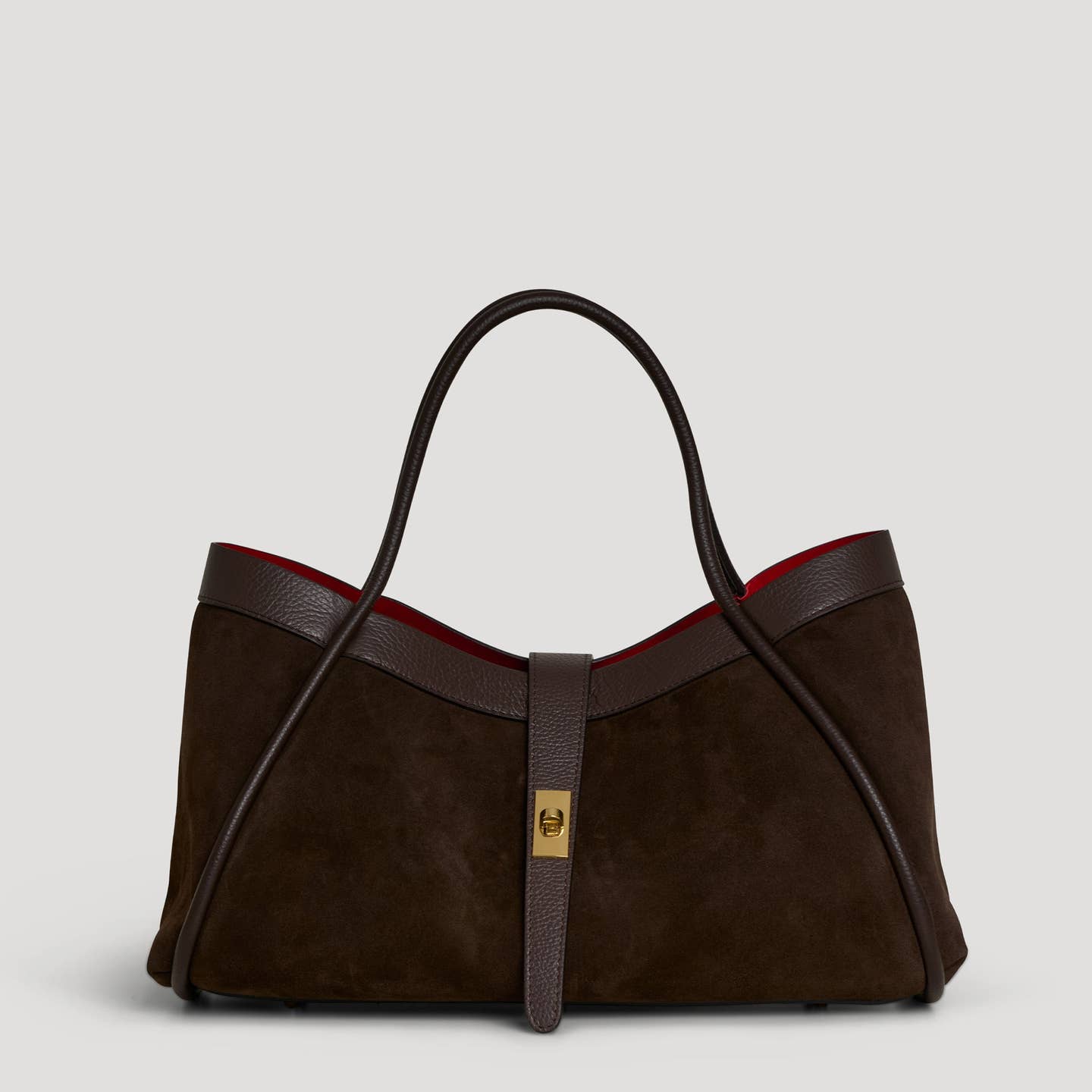Dark brown suede bag